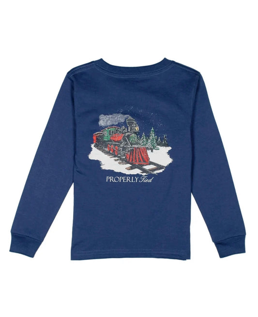 Boys Pt Express LS River Blue