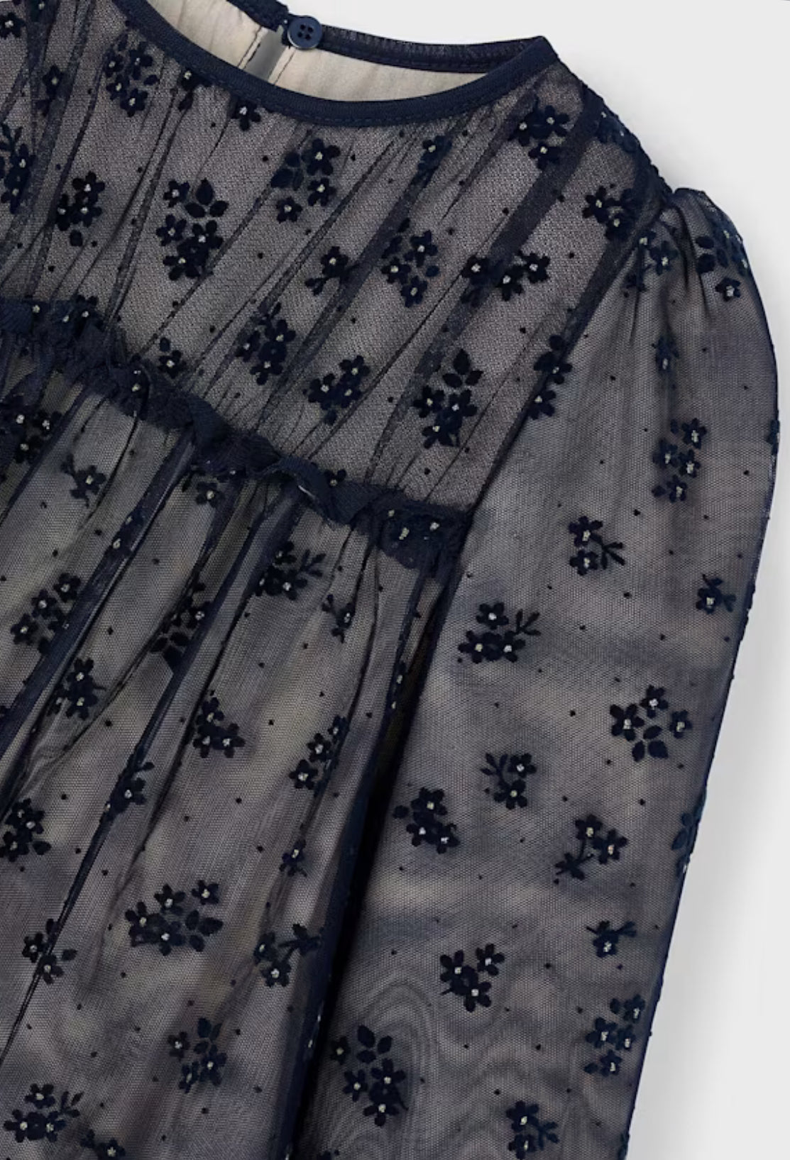 Girl Tulle Dress-Navy