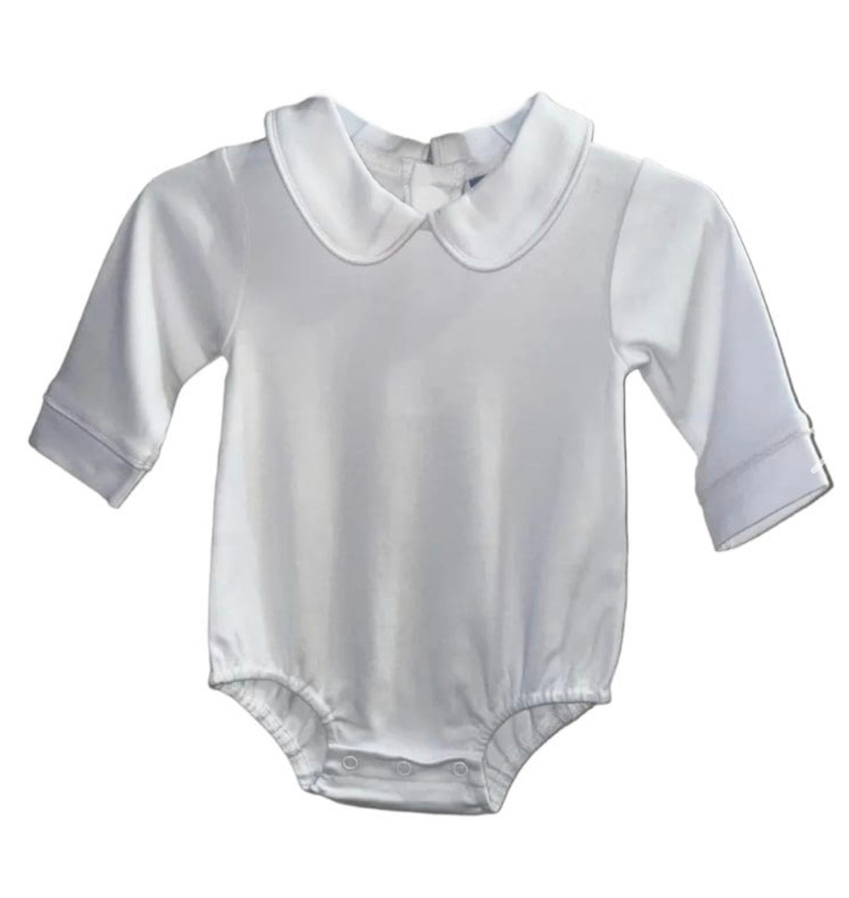 Girls White Long Sleeve Onesie