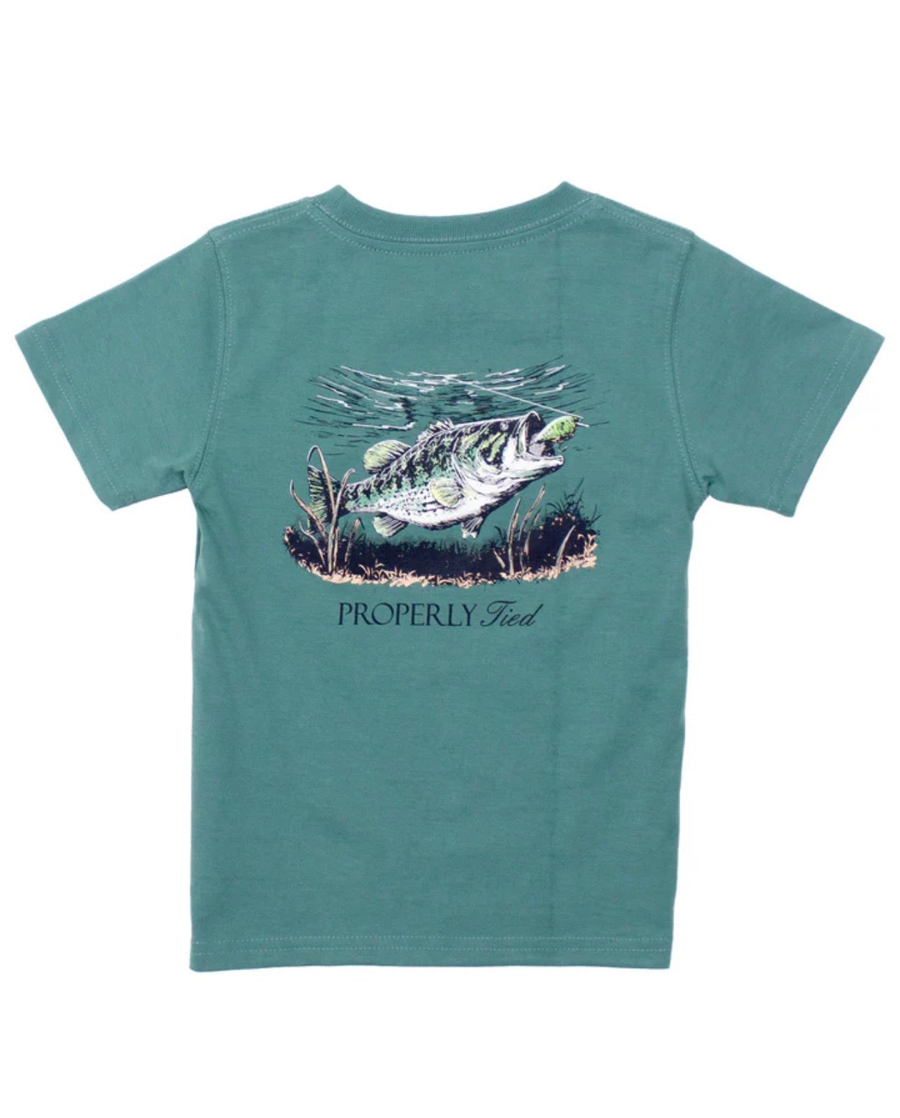 Boys Set The Hook SS Marine Green