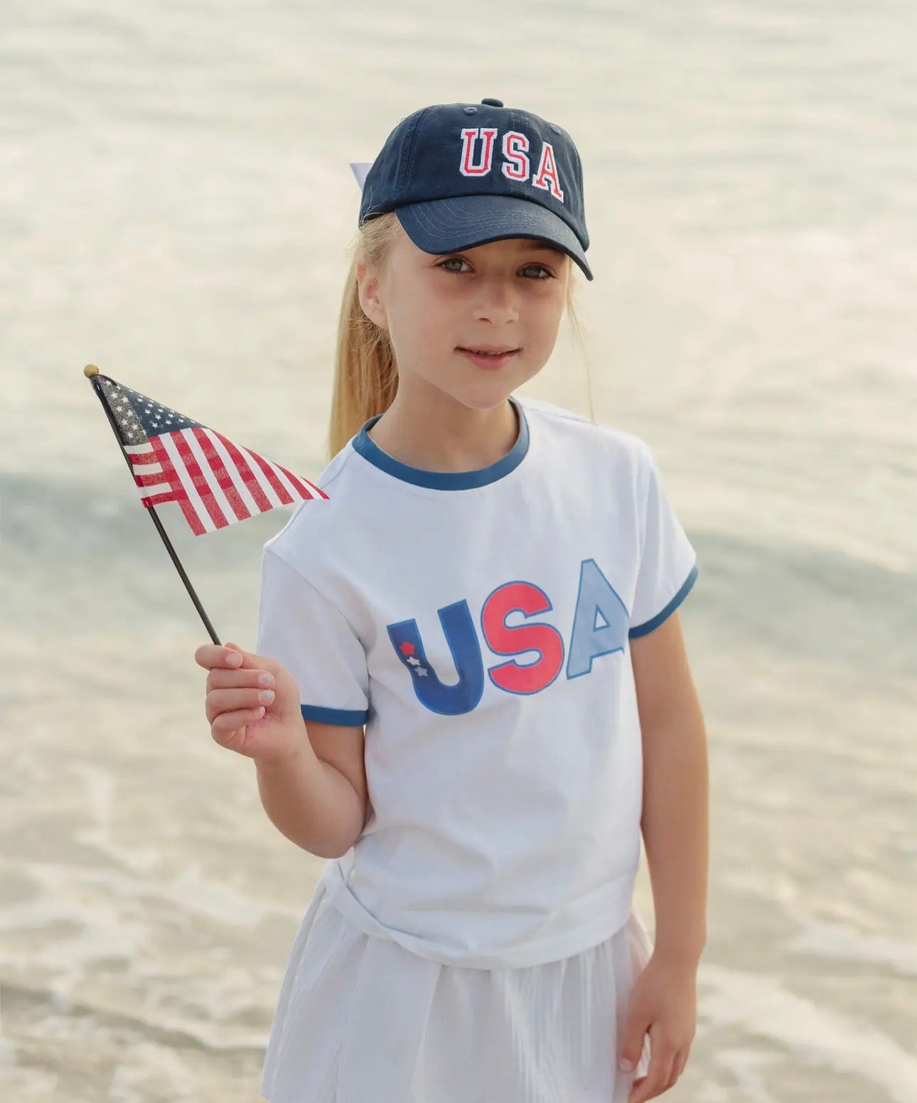 USA Bow Baseball Hat (0-2 y.o.)