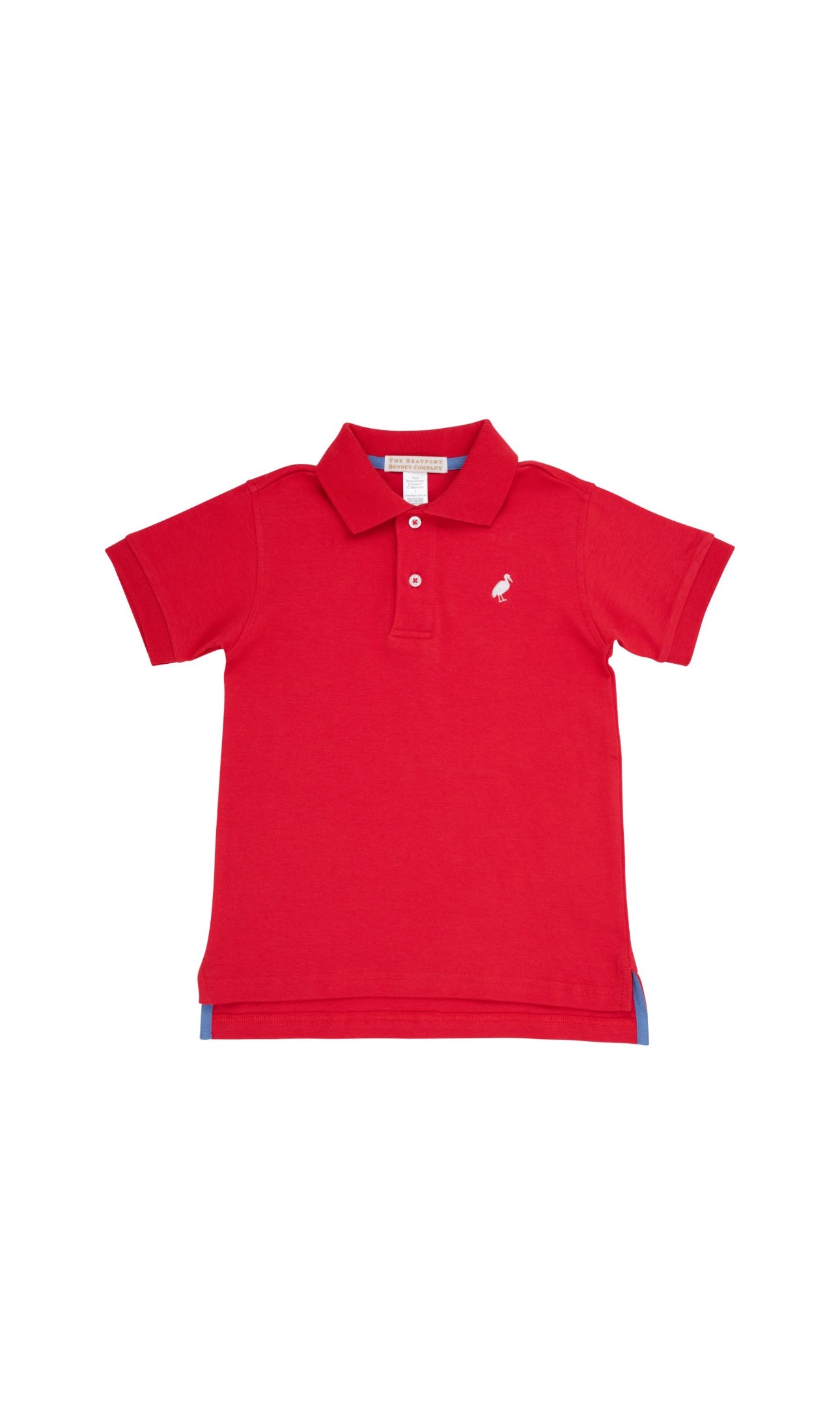 Prim and Proper Polo-SS Pima, Richmond Red, Worth Avenue White Stork