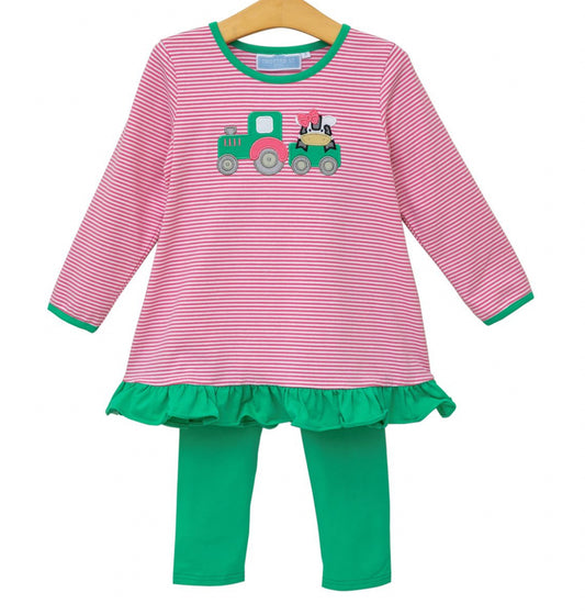 Tractor Ruffle Pant Set