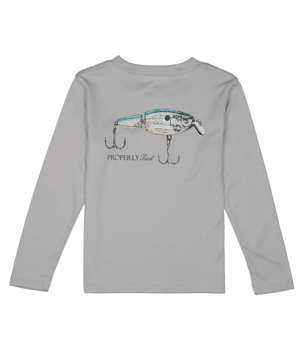Boys Performance Tee LS Swimbait Ice Grey