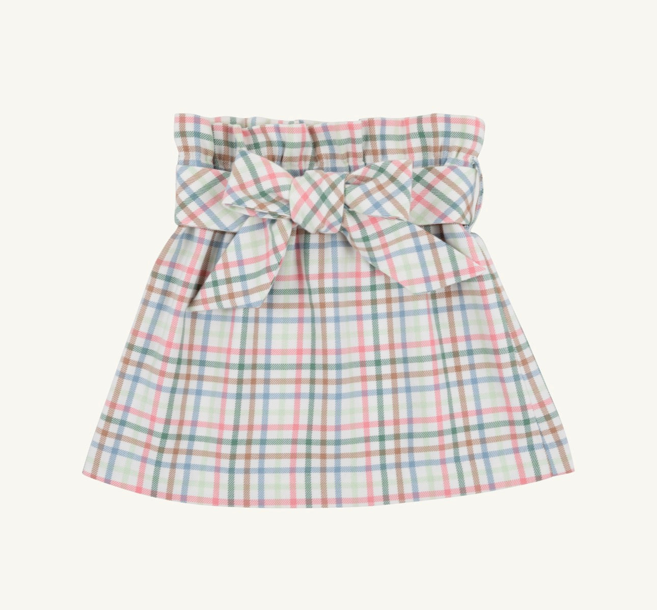 Beasley Bow Skirt-Woven Yarn- Manalapan Plaid