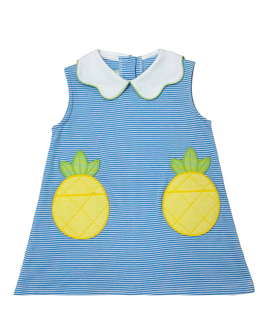 PINEAPPLE BRYAR
DRESS, PERIWINKLE
BITTY STRIPE KNIT