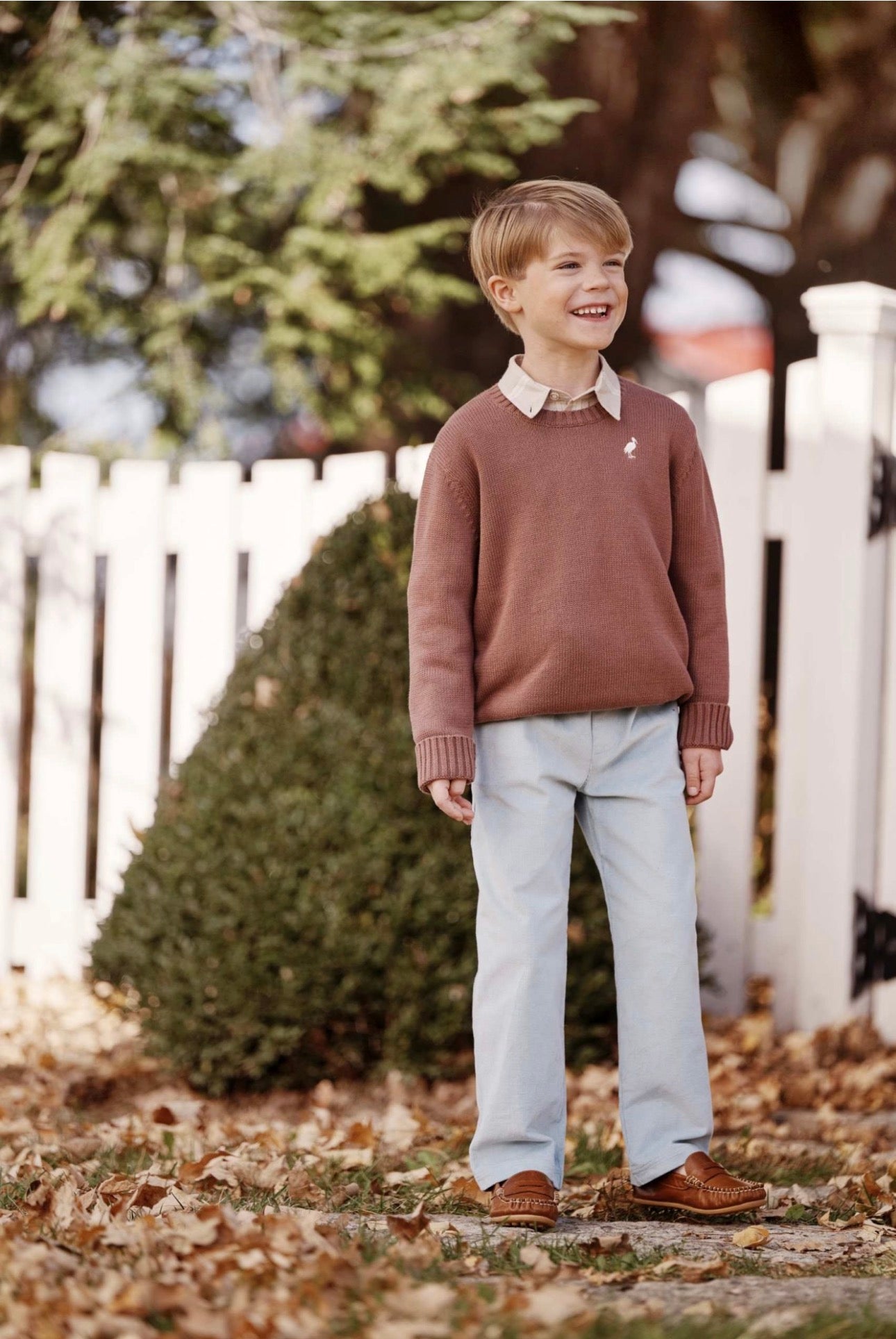 Isaac’s Sweater-Gray Bay Brown/Palmetto Pearl