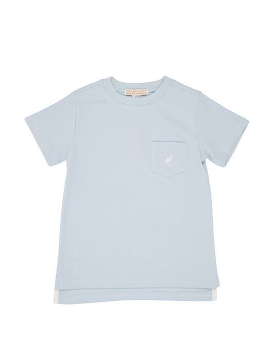 Carter Crewneck-Pocket- Buckhead Blue, Worth Avenue White