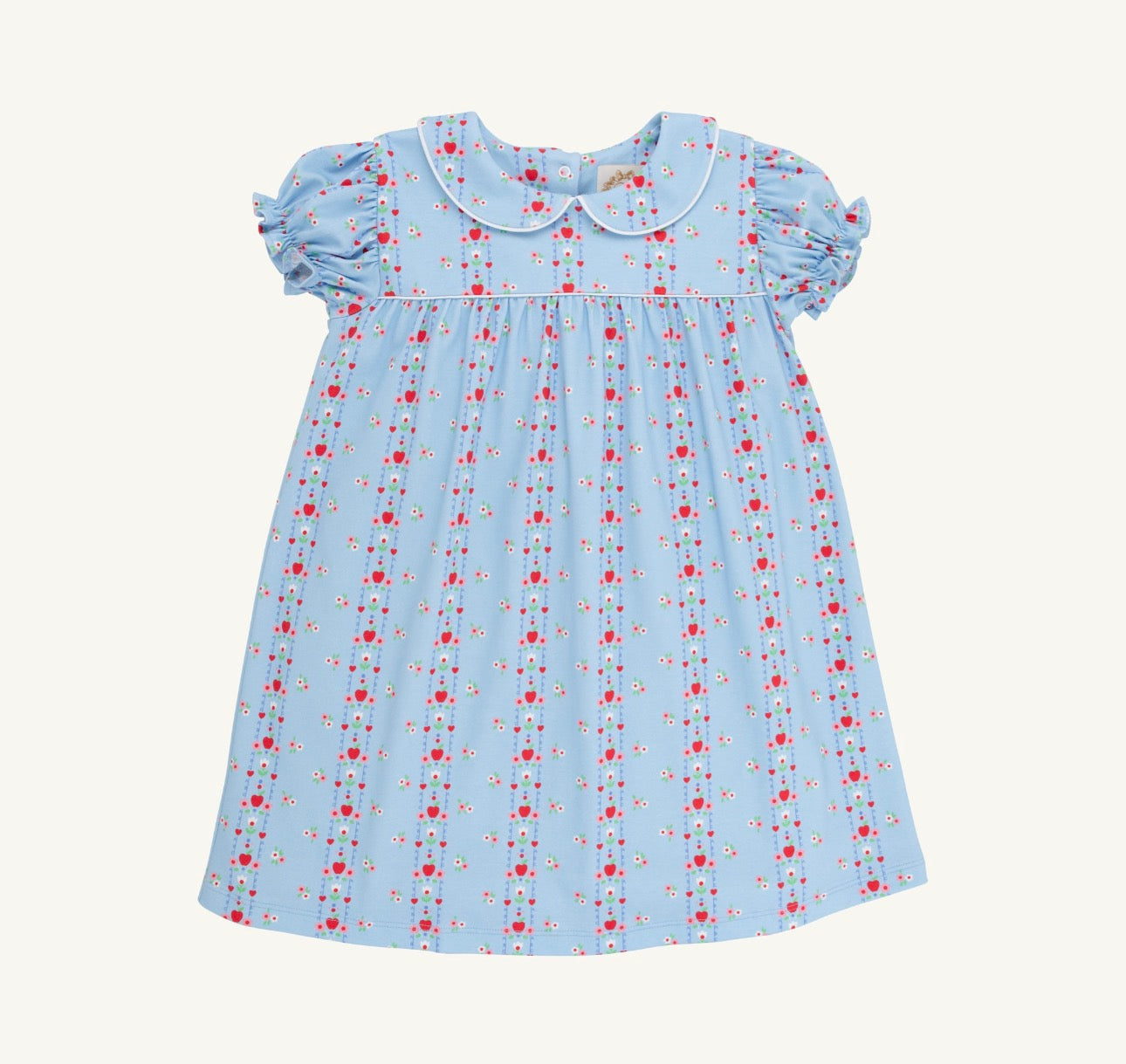 Holly Day Dress-First Day Flowers/Worth Ave White/Richmond Red