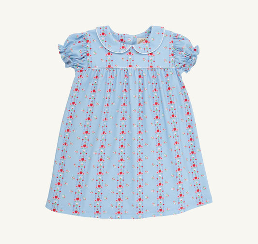 Holly Day Dress-First Day Flowers/Worth Ave White/Richmond Red