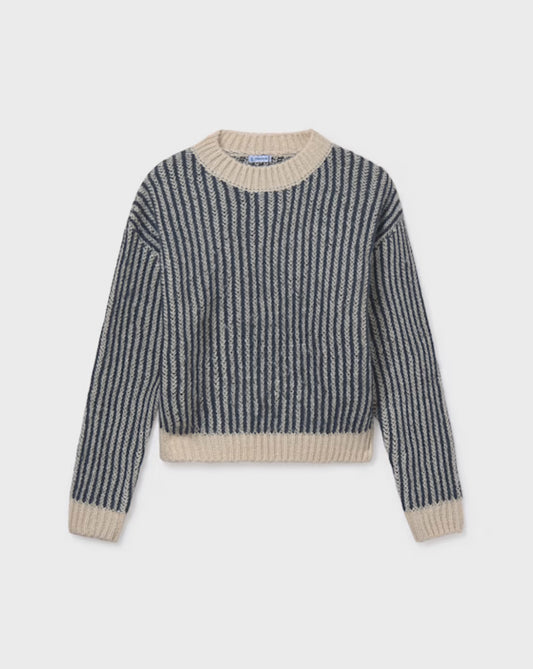 Girl Knit Sweater-Petroleum