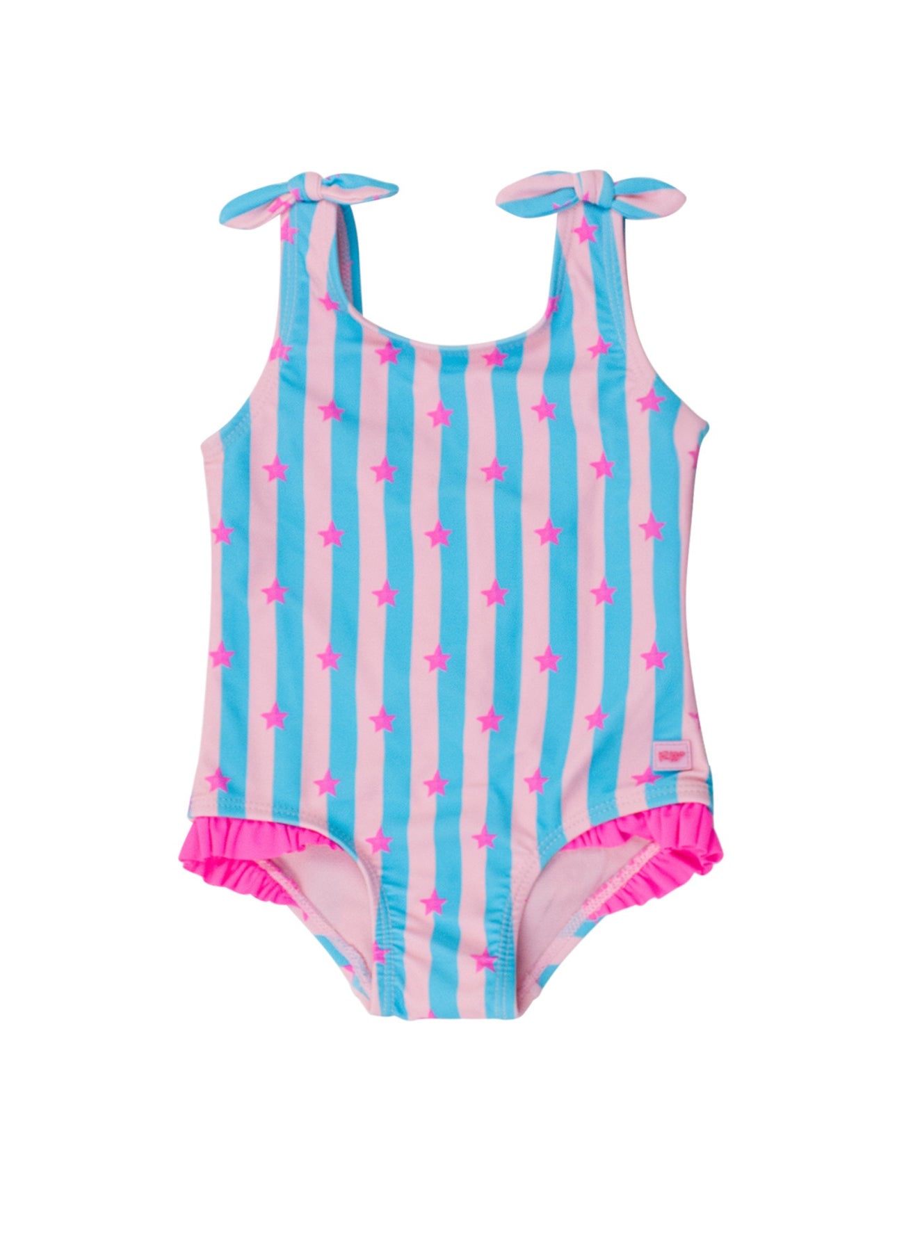 Tie Shoulder One Piece-Neon Star Party