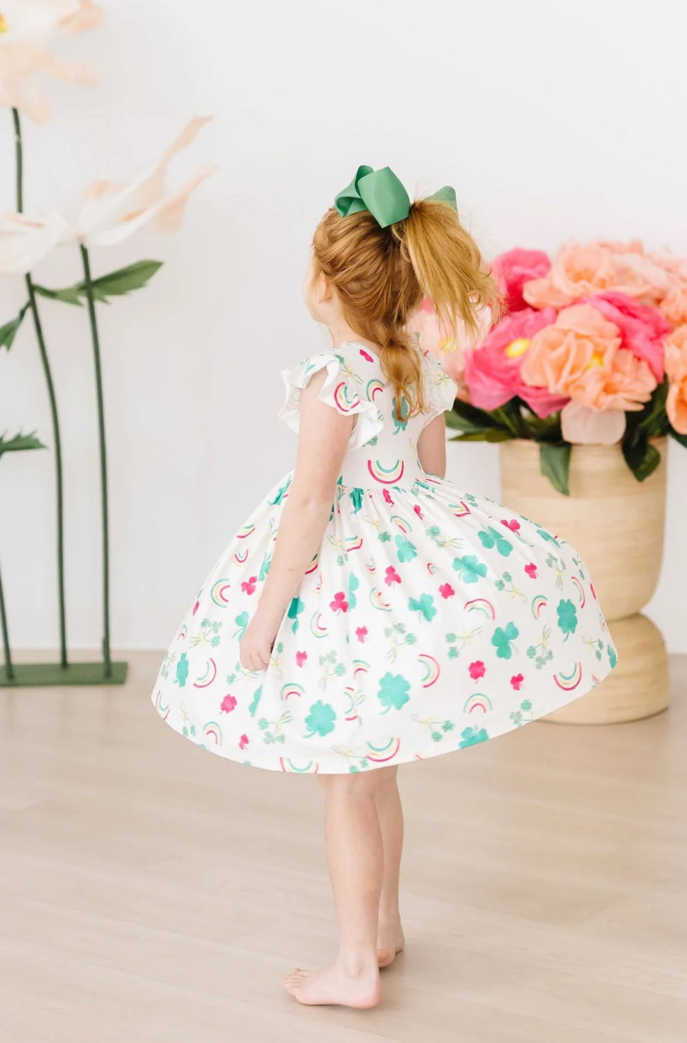 Top of the Mornin’ Flutter Sleeve Twirl Dress