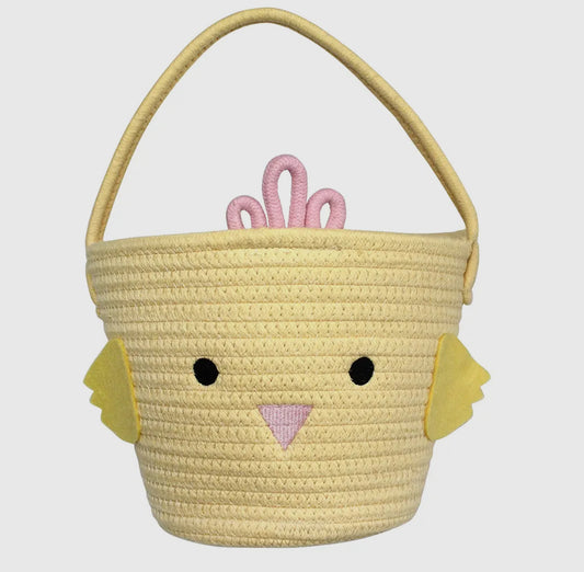 Rope Easter Basket-Yellow Chick