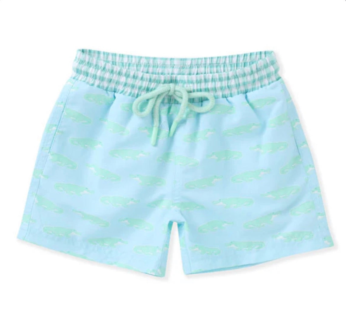 Lt. Blue w/Alligators Swim Trunks