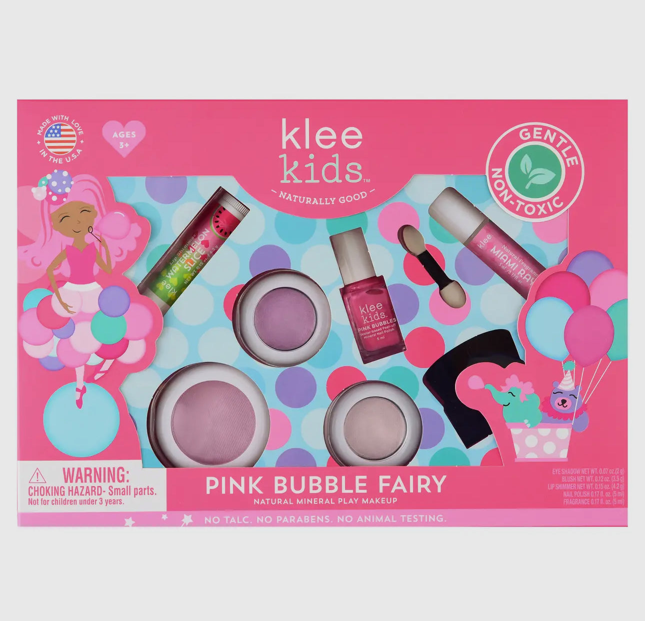 Unicorn Cloud Fairy-Klee Kids Deluxe Makeup Kits-Pink Bubble Fairy