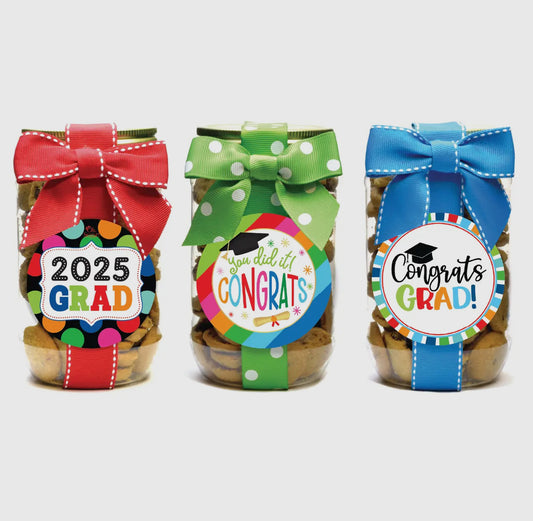Graduation Cookie Jars-Chocolate Chip-Pint