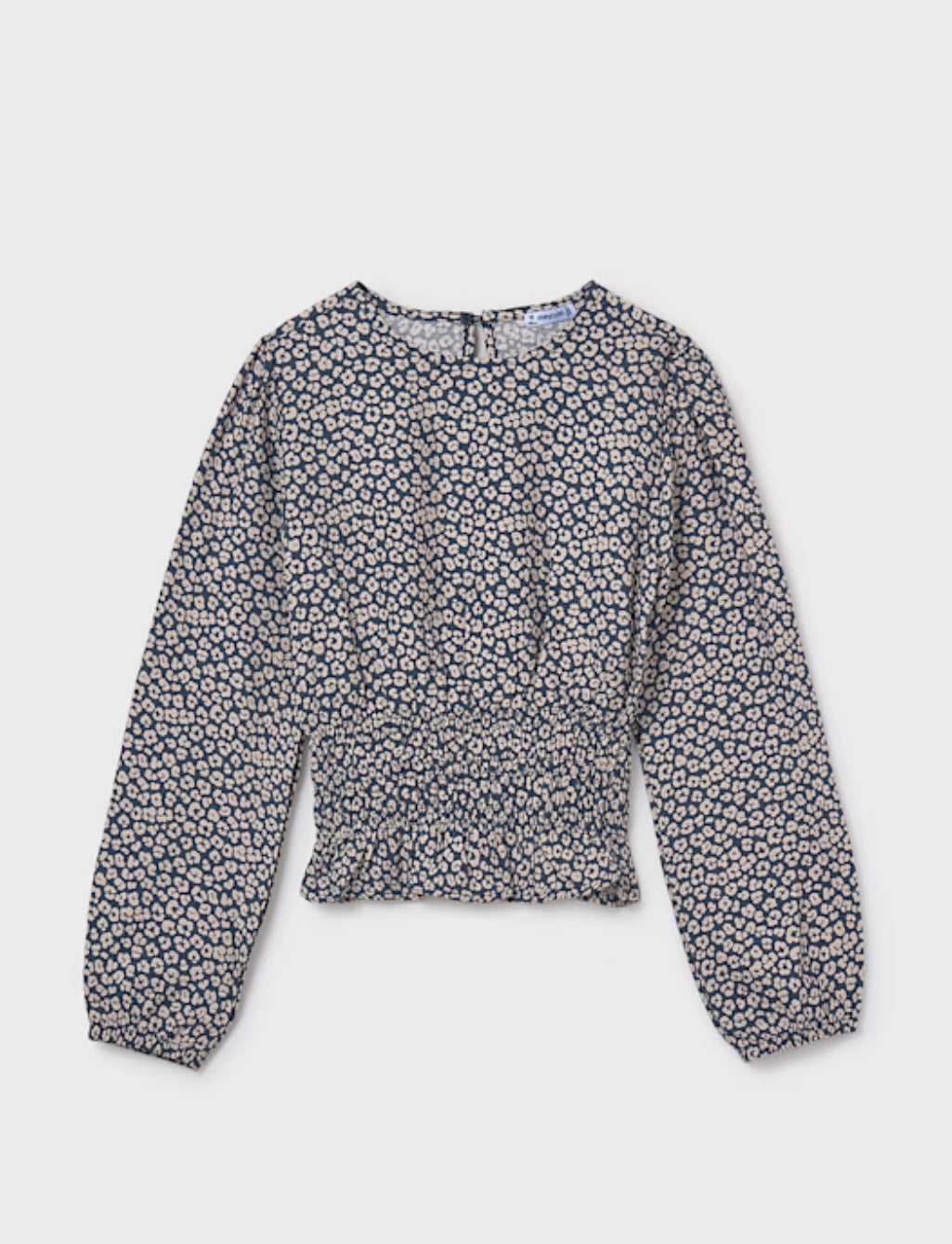 Girl Printed Top- Petroleum