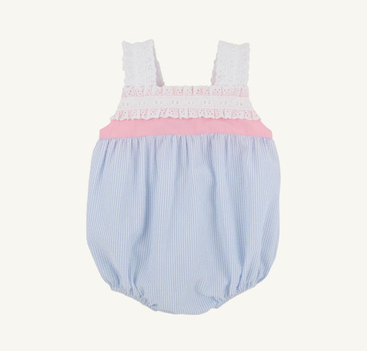 Babs Bubble Seersucker-Breakers Blue Seersucker/Sandpearl Pink