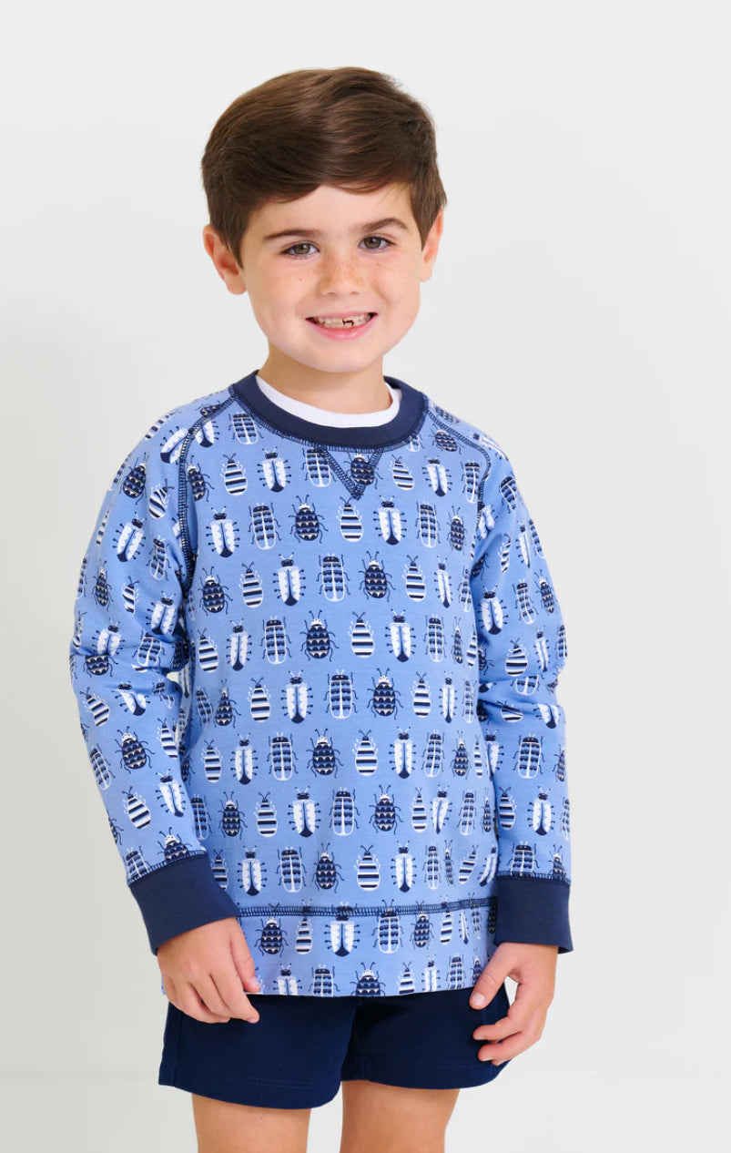 Cassidy Comfort Crewneck Boys Ft- Snug as a Bug, Nantucket Navy