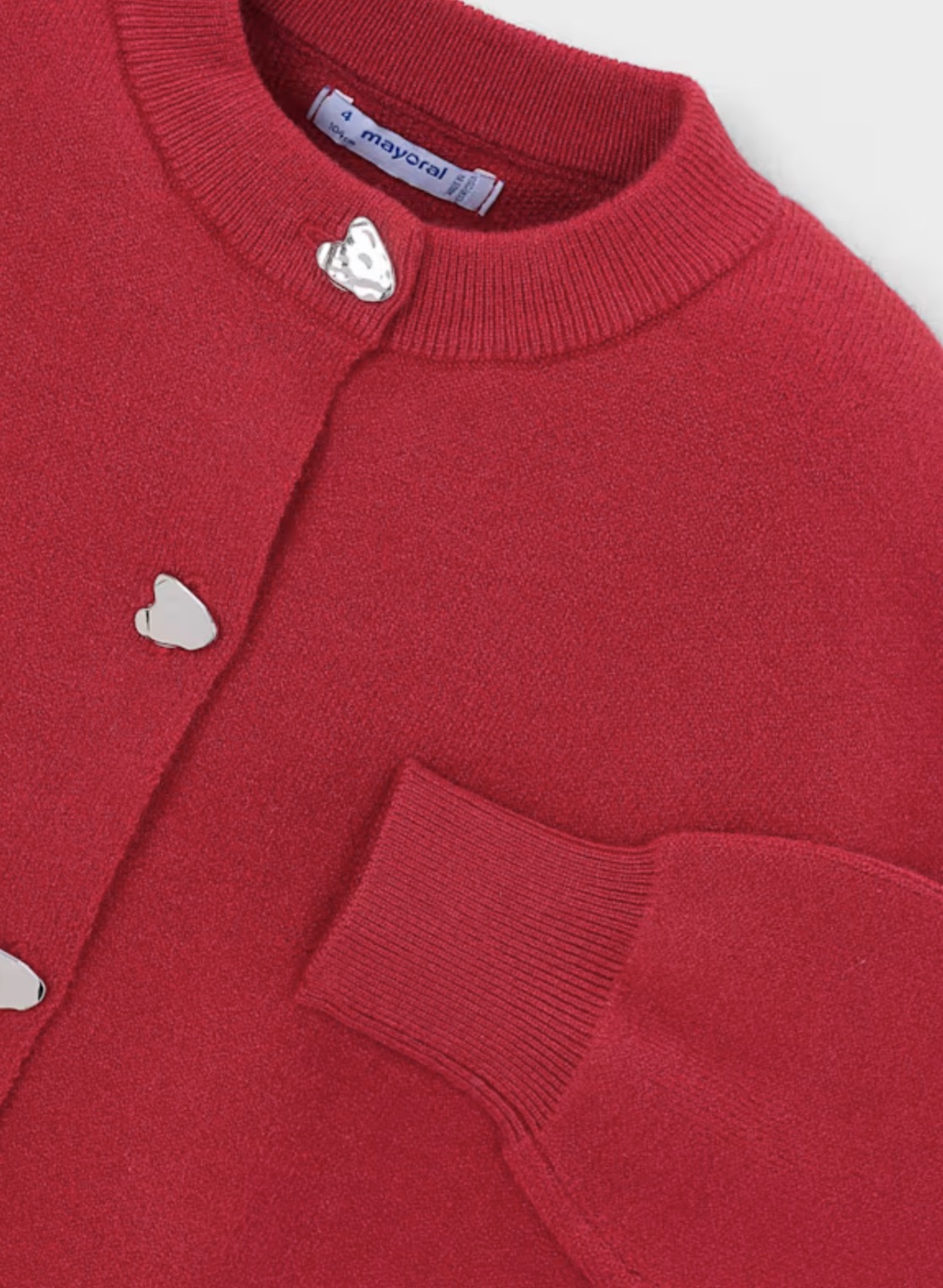 Girls Knit Cardigan-Red