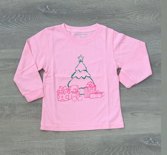 LS Pink Christmas Tree with Presents T-Shirt