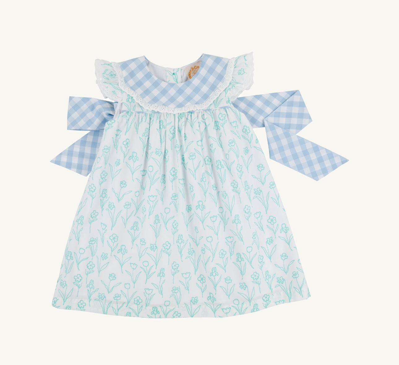 Granny Frock-Broadcloth-Franklin Flowers/Barrington Blue Check