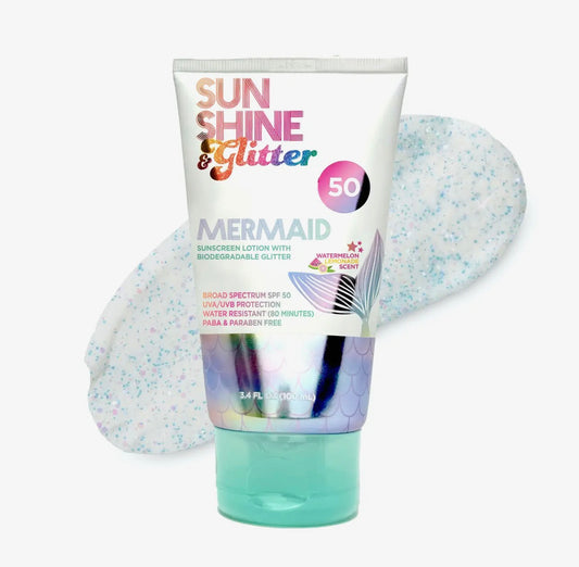 Mermaid Biodegradable Glitter Spf 50- Watermelon Lemonade Scent