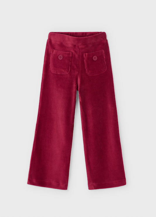Girl Corduroy Pants- Cherry