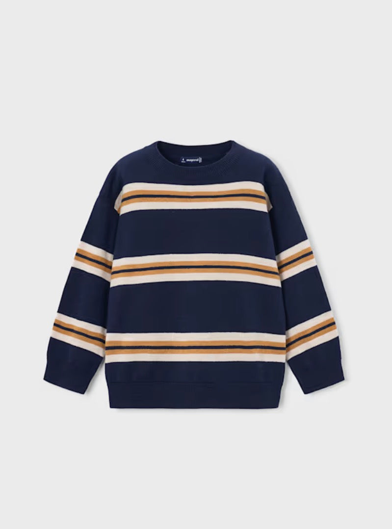Navy-Boy Striped Sweater