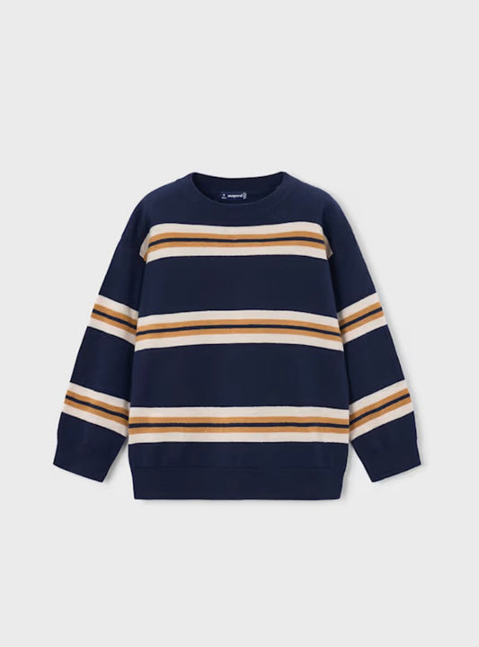 Navy-Boy Striped Sweater