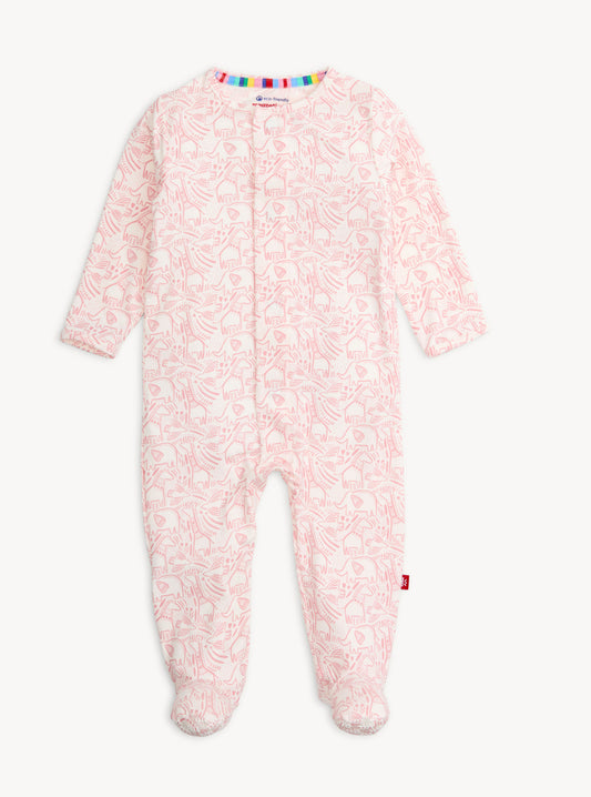 Pink Herds of a Feather Modal Footie