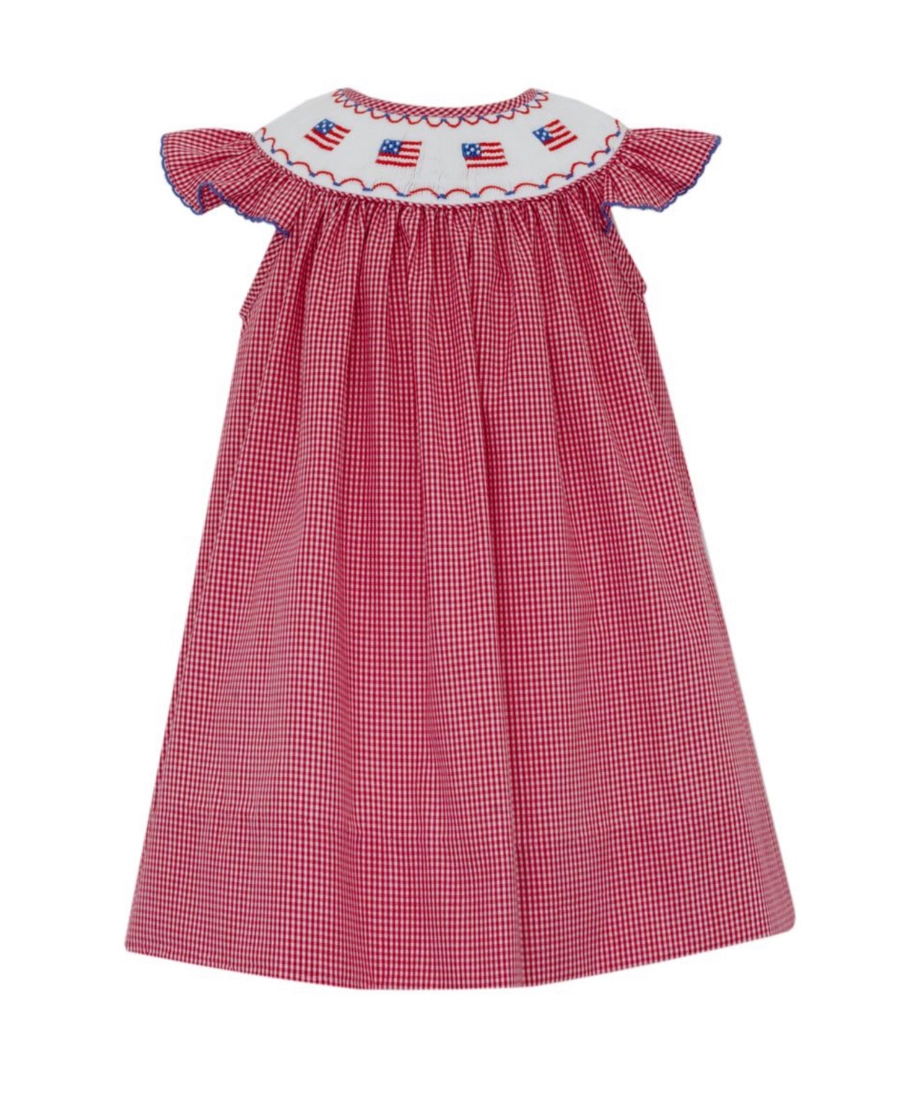 FLAGS GIRL´S - Red Gingham Angel Wing Bishop