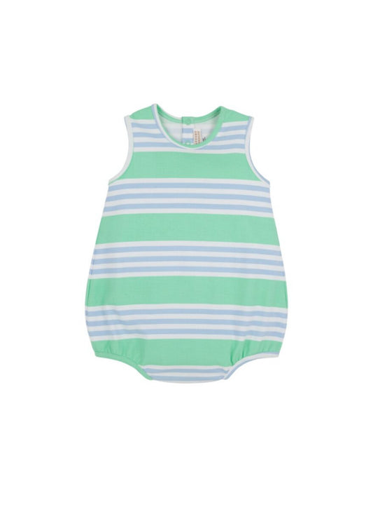 Patton Play Bubble-Pima, Grace Bay Green Saddle Ridge Stripes