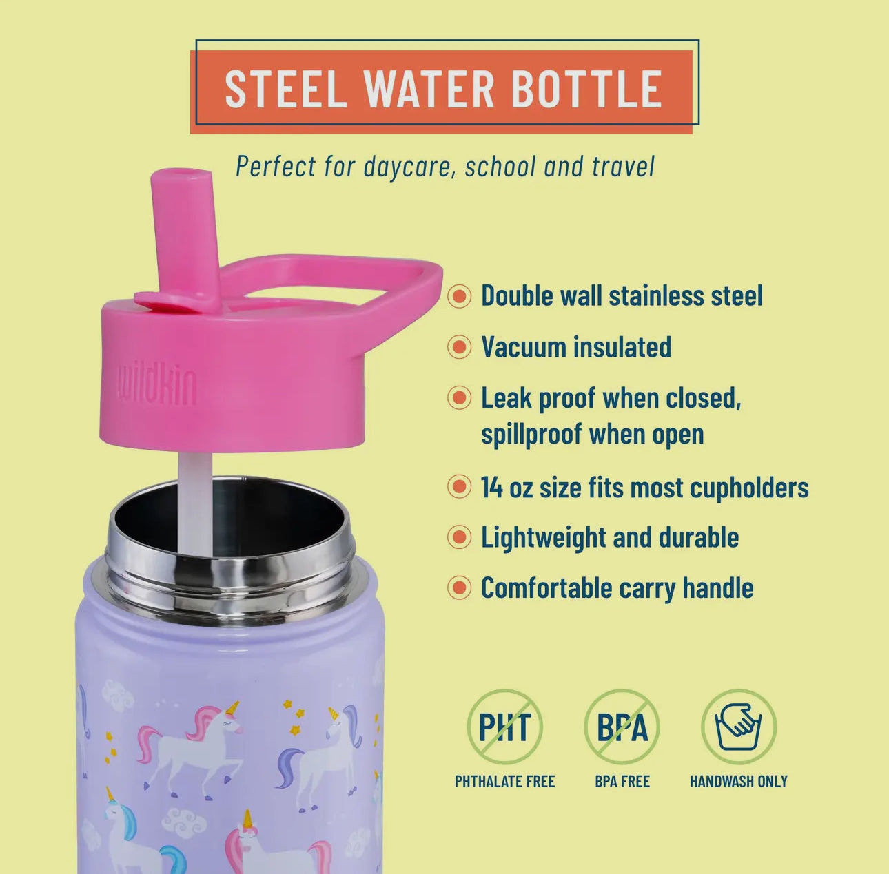 Unicorn 14oz Stainless Steel Water Bottle