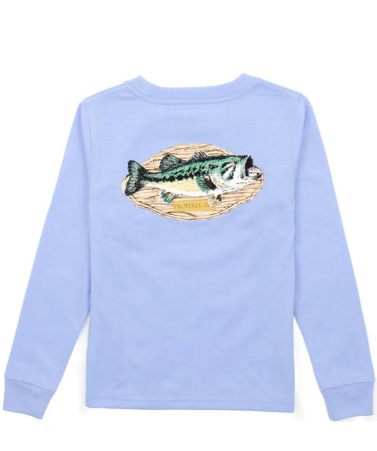 Boys Bass Mount LS Light Blue