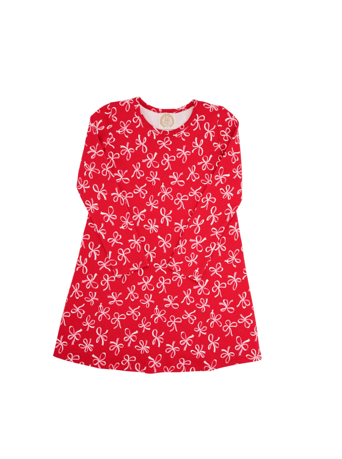 Long Sleeve Polly Play Dress, Bustling Bows