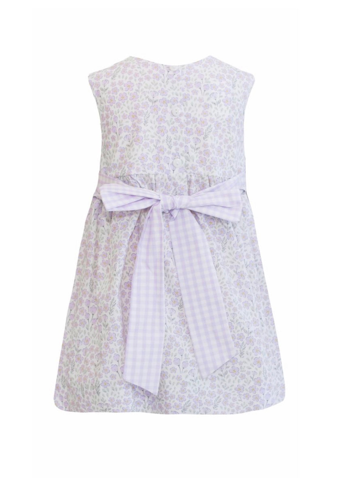 Avery Purple Floral Smocked Dress