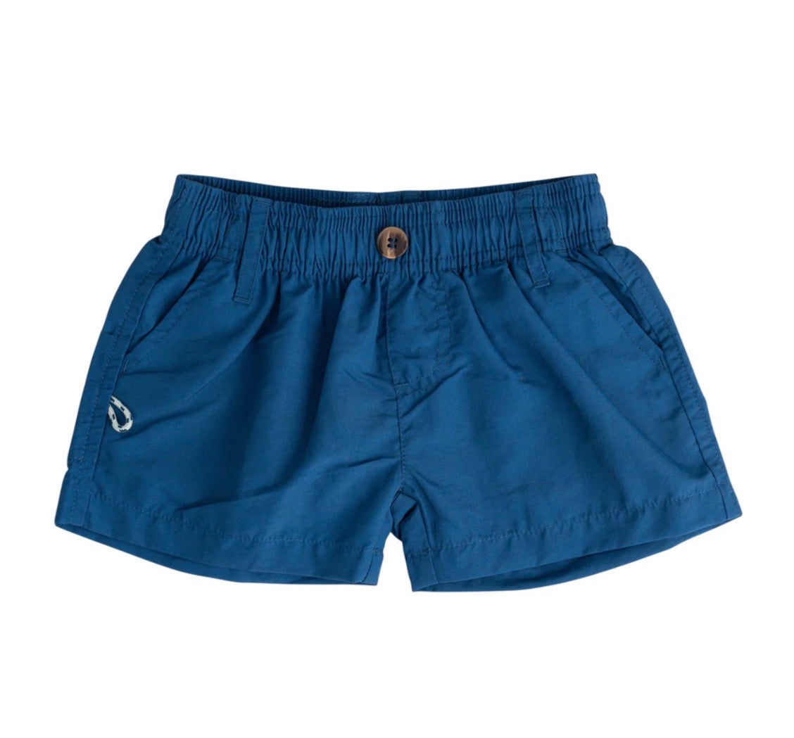 BOYS' OUTRIGGER PERFORMANCE SHORTS IN CLASSIC NAVY PEONY