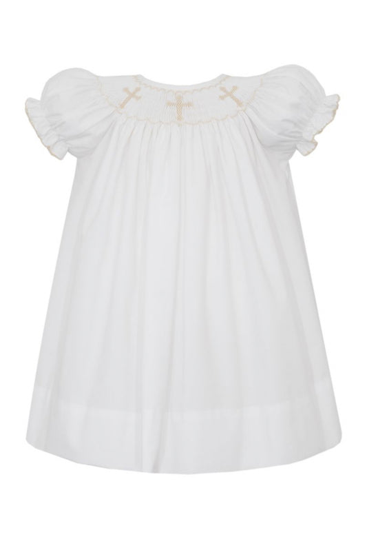 CROSSES GIRL´S - White poplin bishop