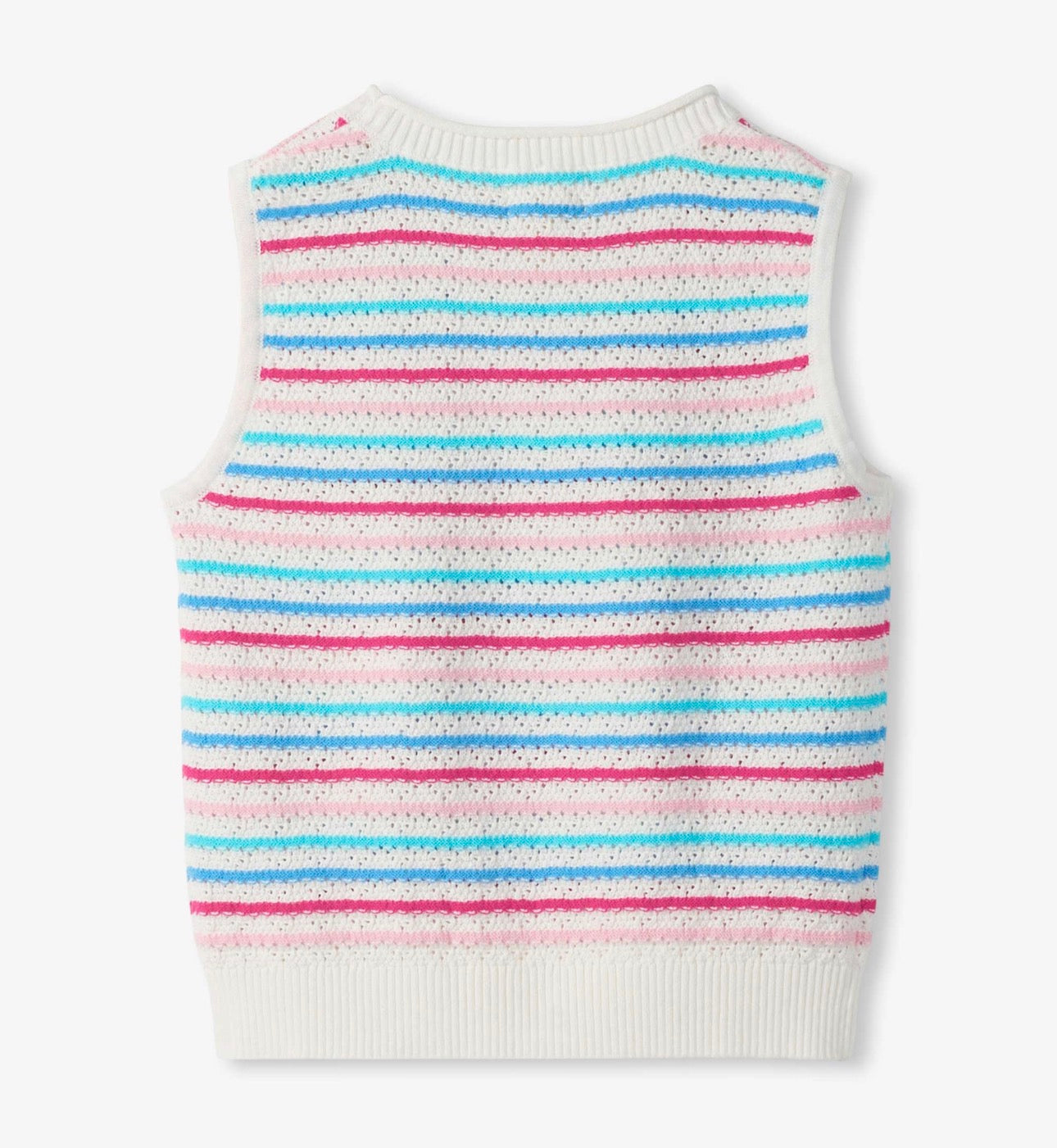 Rainbow Berry Stripe Crochet Tank