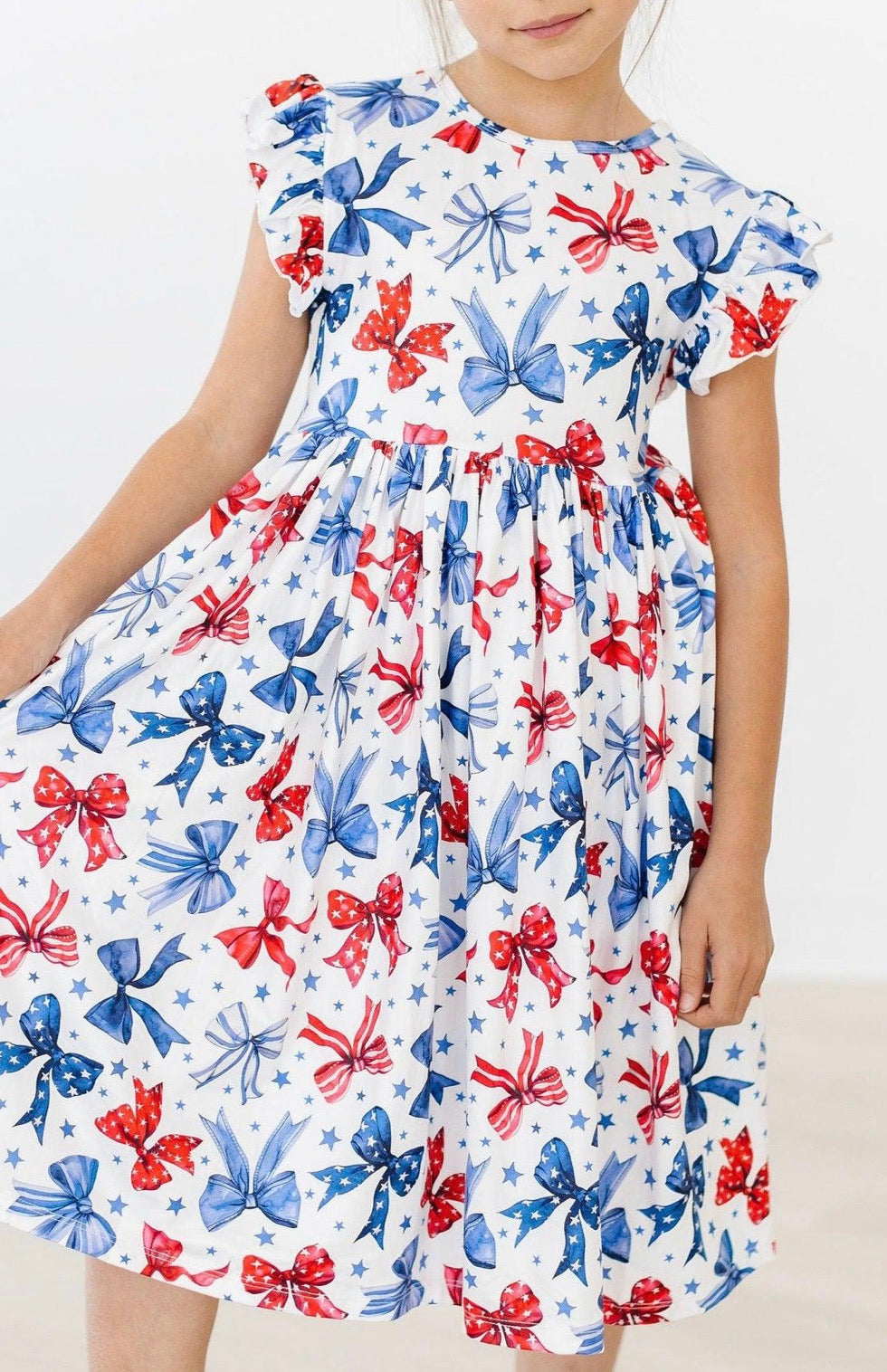 Born to Sparkle Flutter Sleeve Twirl Dress