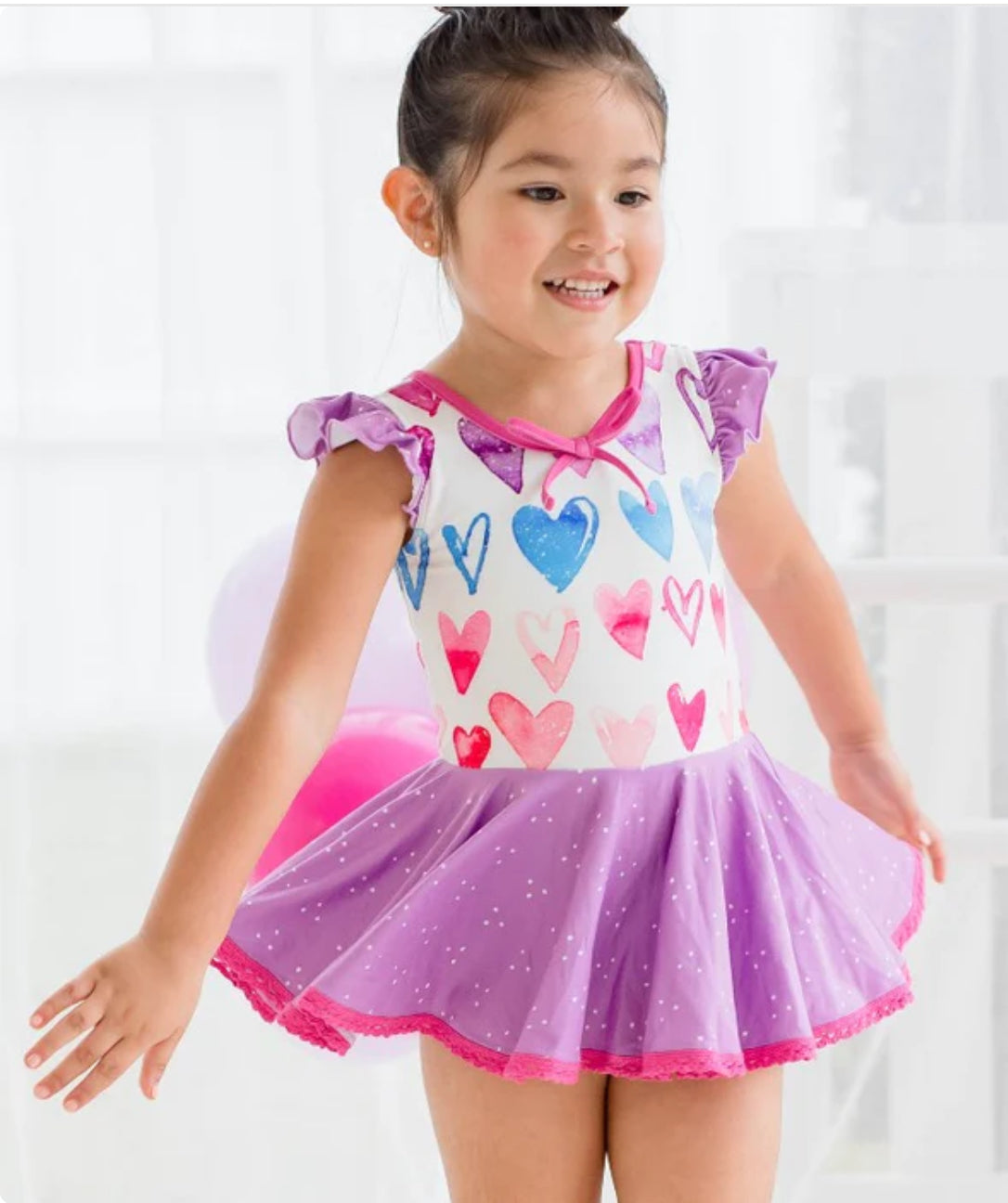 Farrah Leotard Ombre Heart