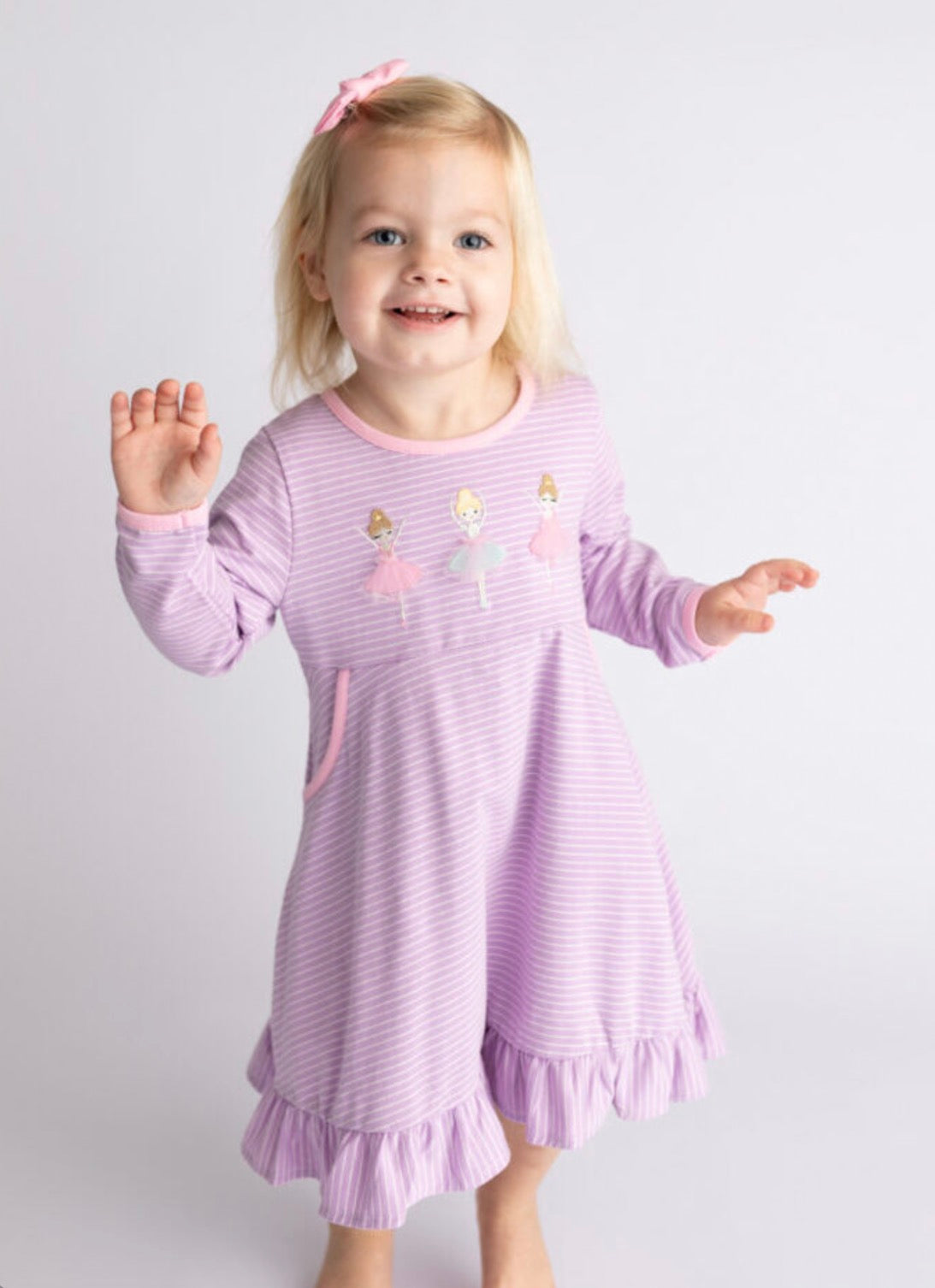 Ballerina Appliqué L/S Dress