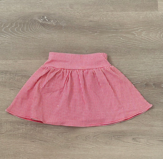 Red/White Gingham Skort