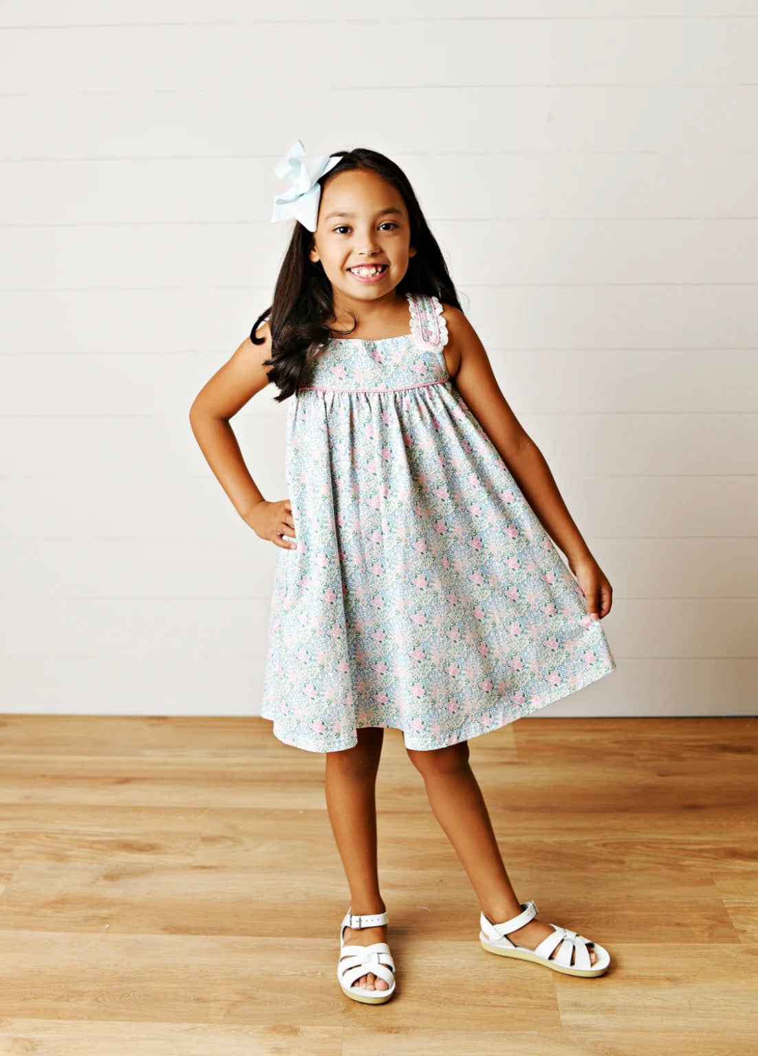 Spring Ditsy Eyelet Dress