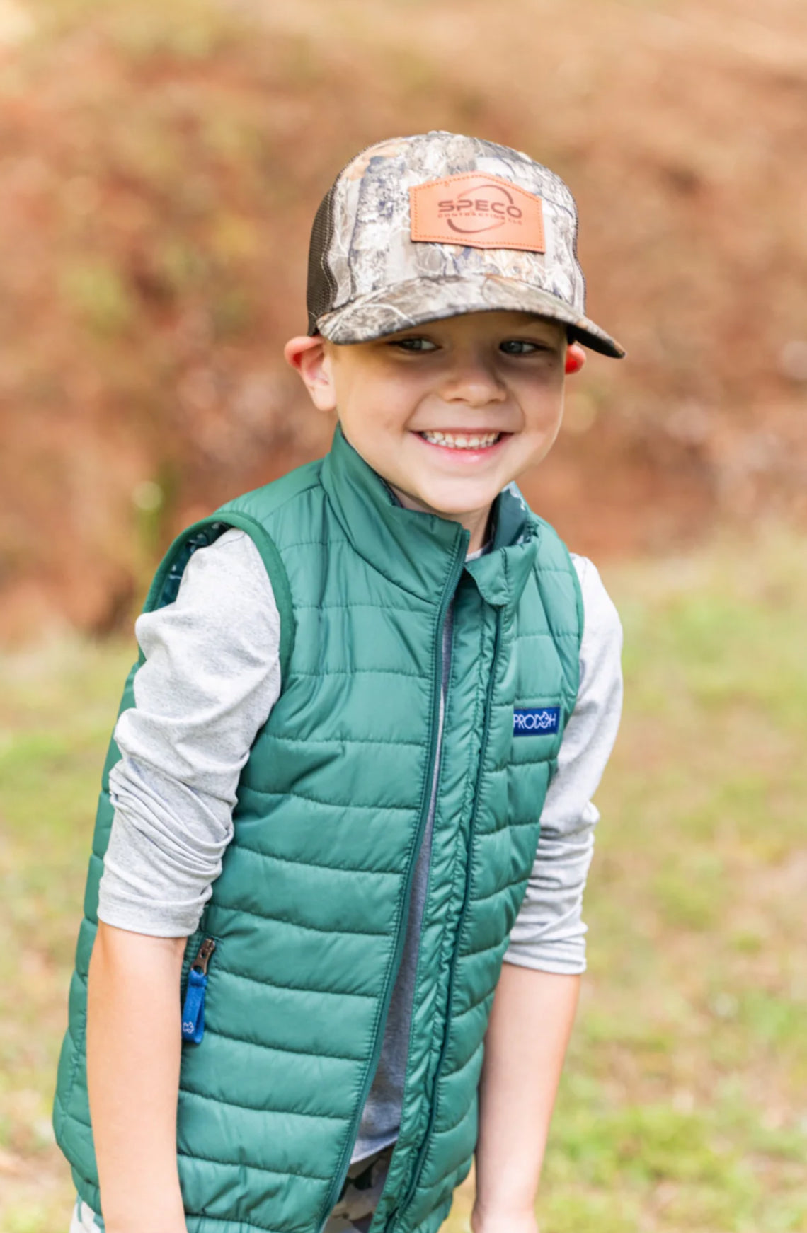 Kid’s Puffer Vest in Posy Green with Sea Turtle Print Liner