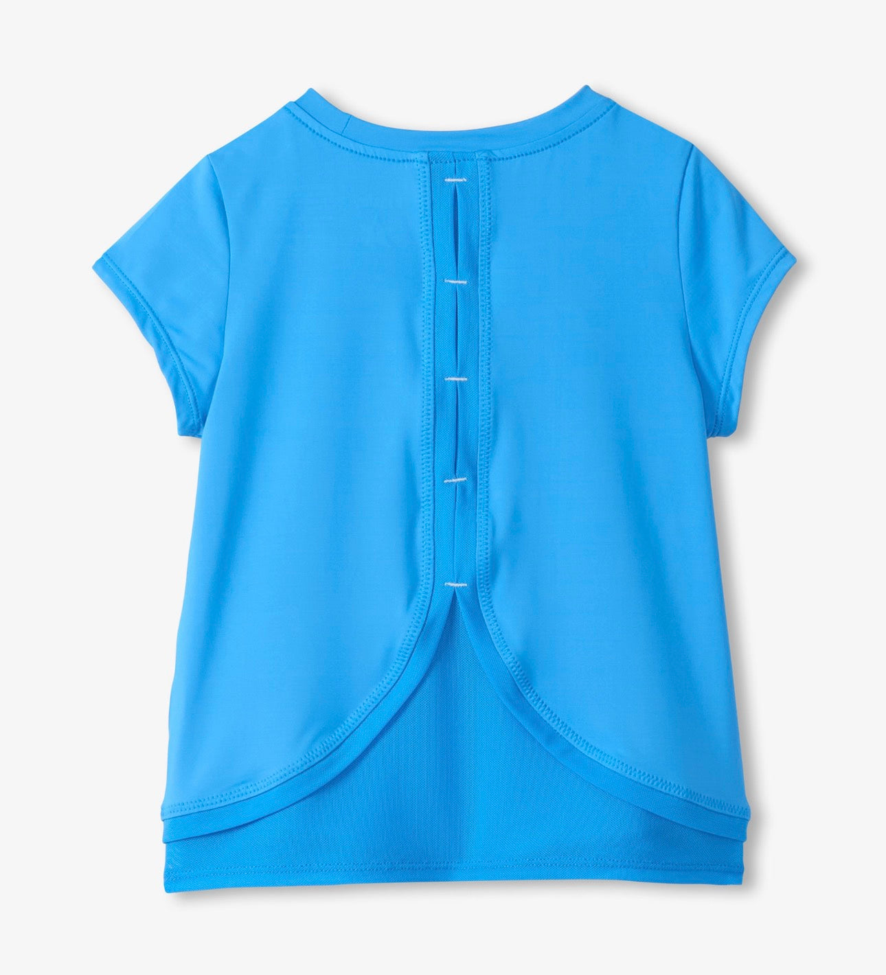 Malibu Blue Mesh Trim Tee