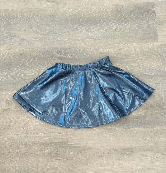Metallic Navy Skort
