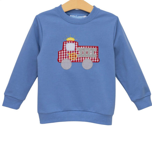 French Terry Pullover- Fire Truck